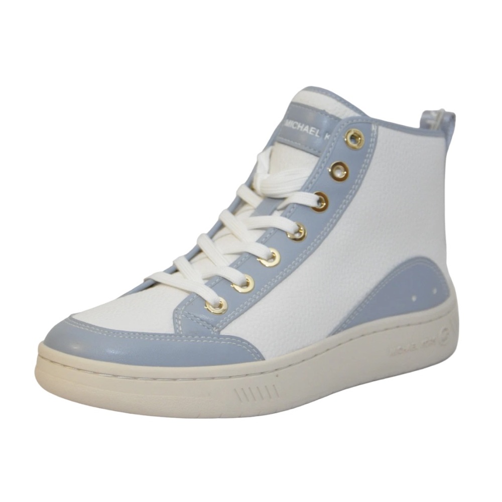 Michael Kors White and Light Blue Sneakers